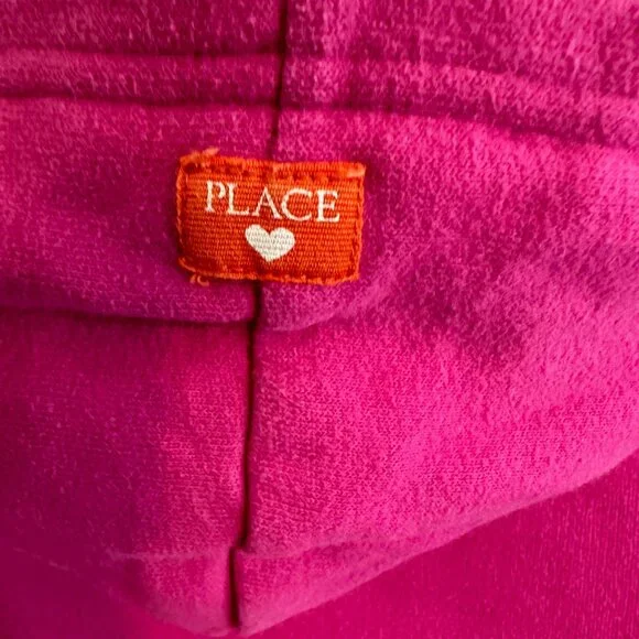 Place 89 Girl's Hot Pink Hooded Sweatshirt Butterfly Graphic Princess Cool Sz M - Picture 3 of 9